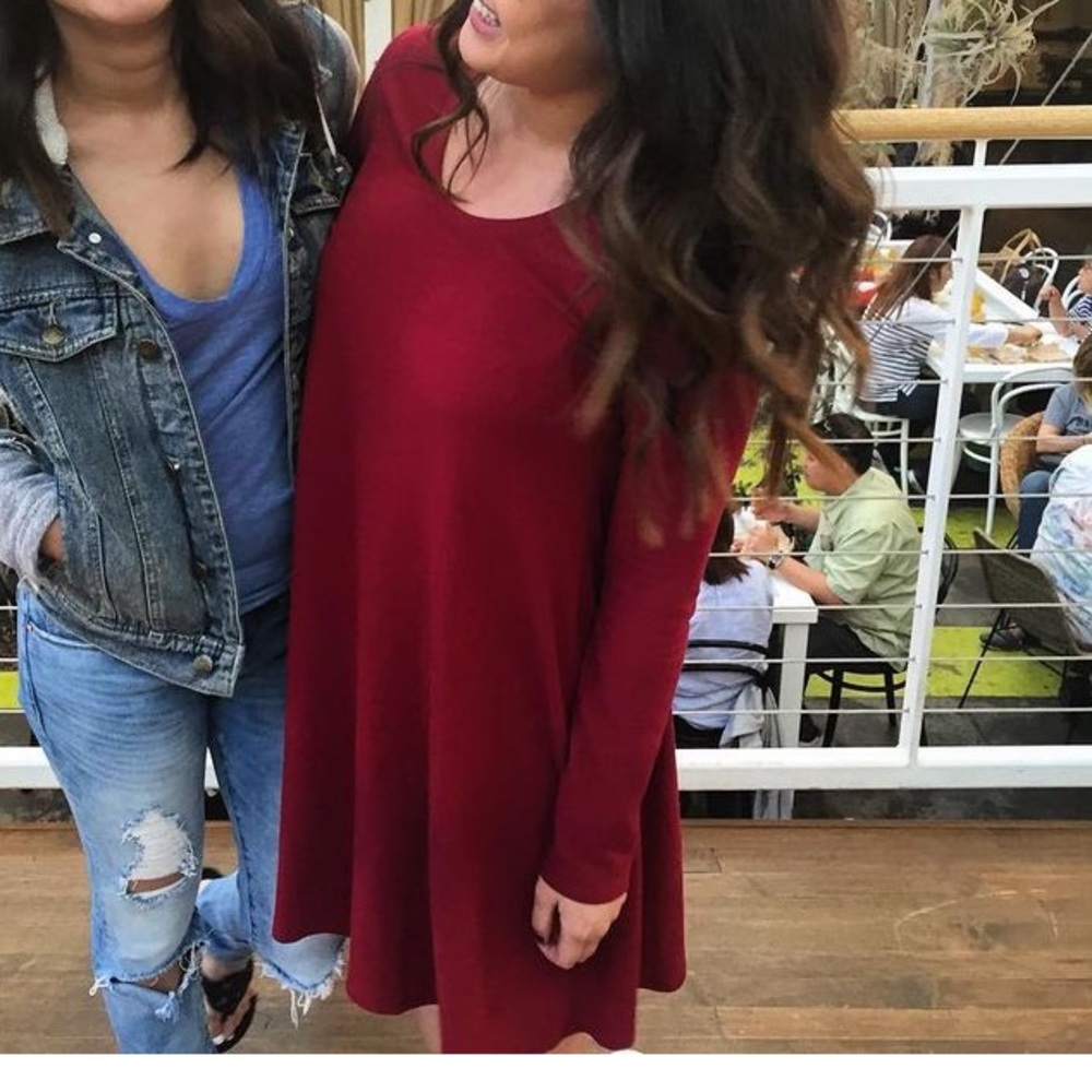 Red Long Sleeve Dress